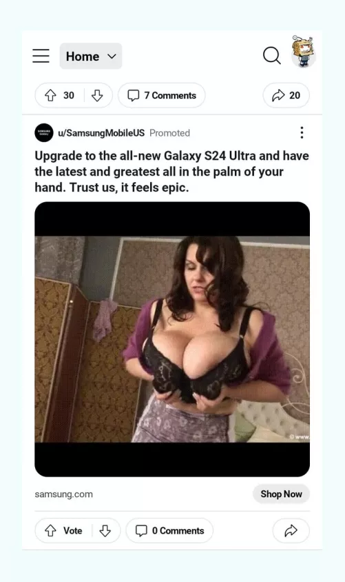 Either Reddit glitched or Samsung REAKLY stepped up their game