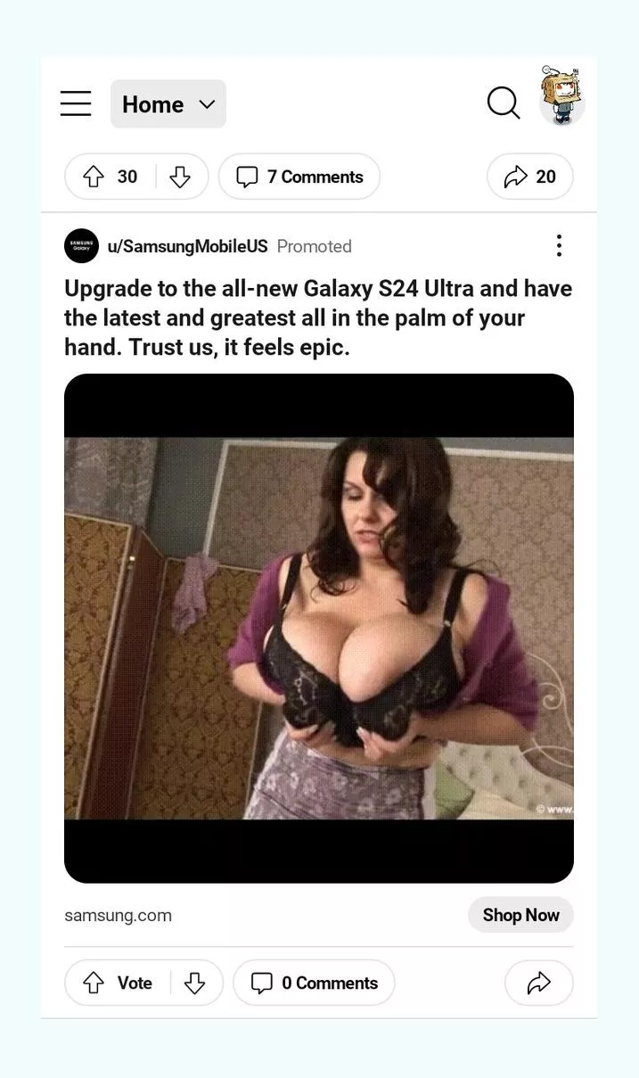 Either Reddit glitched or Samsung REAKLY stepped up their game