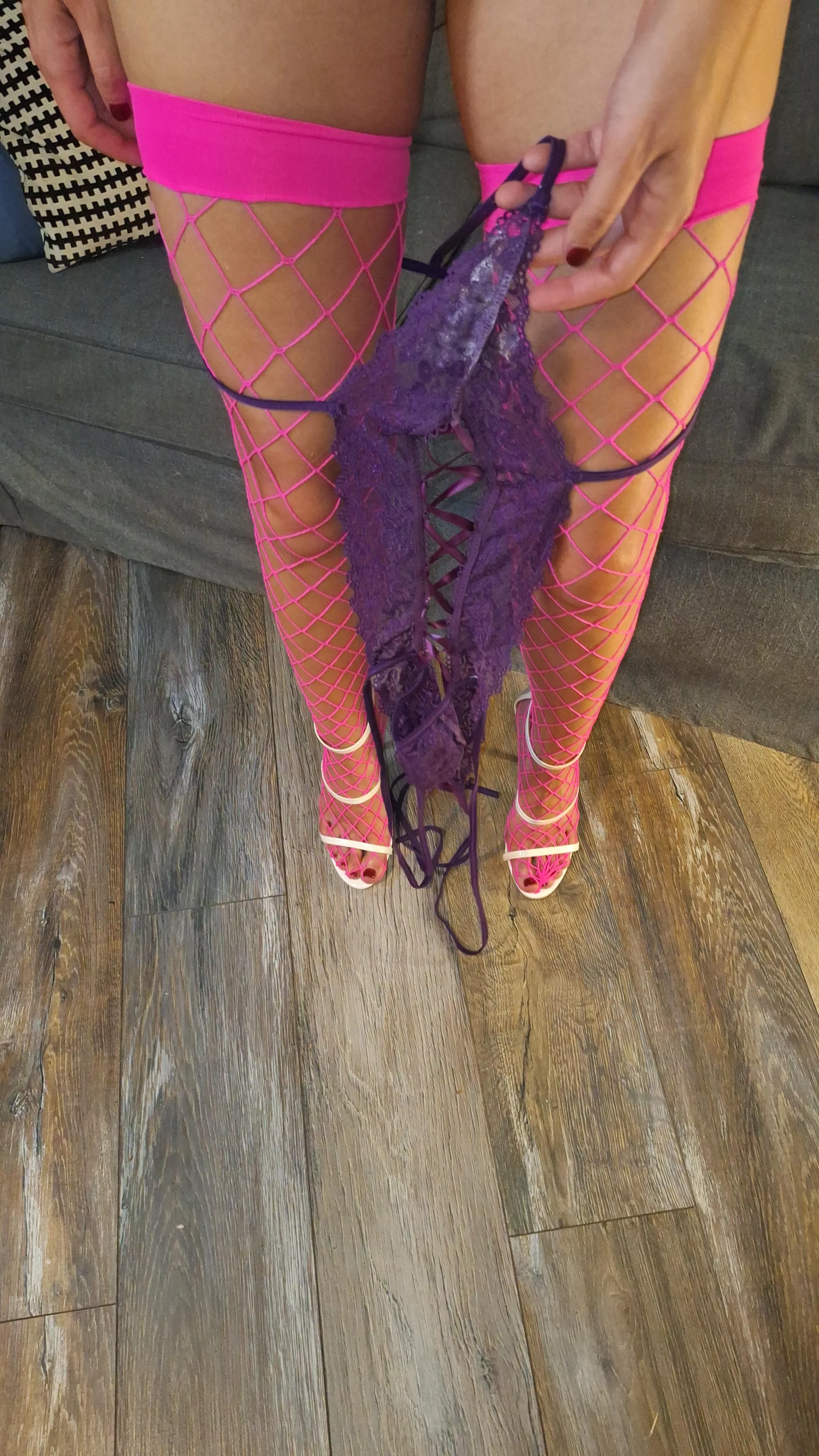 Exciting purple panty worn 5 days and night,  (OC)