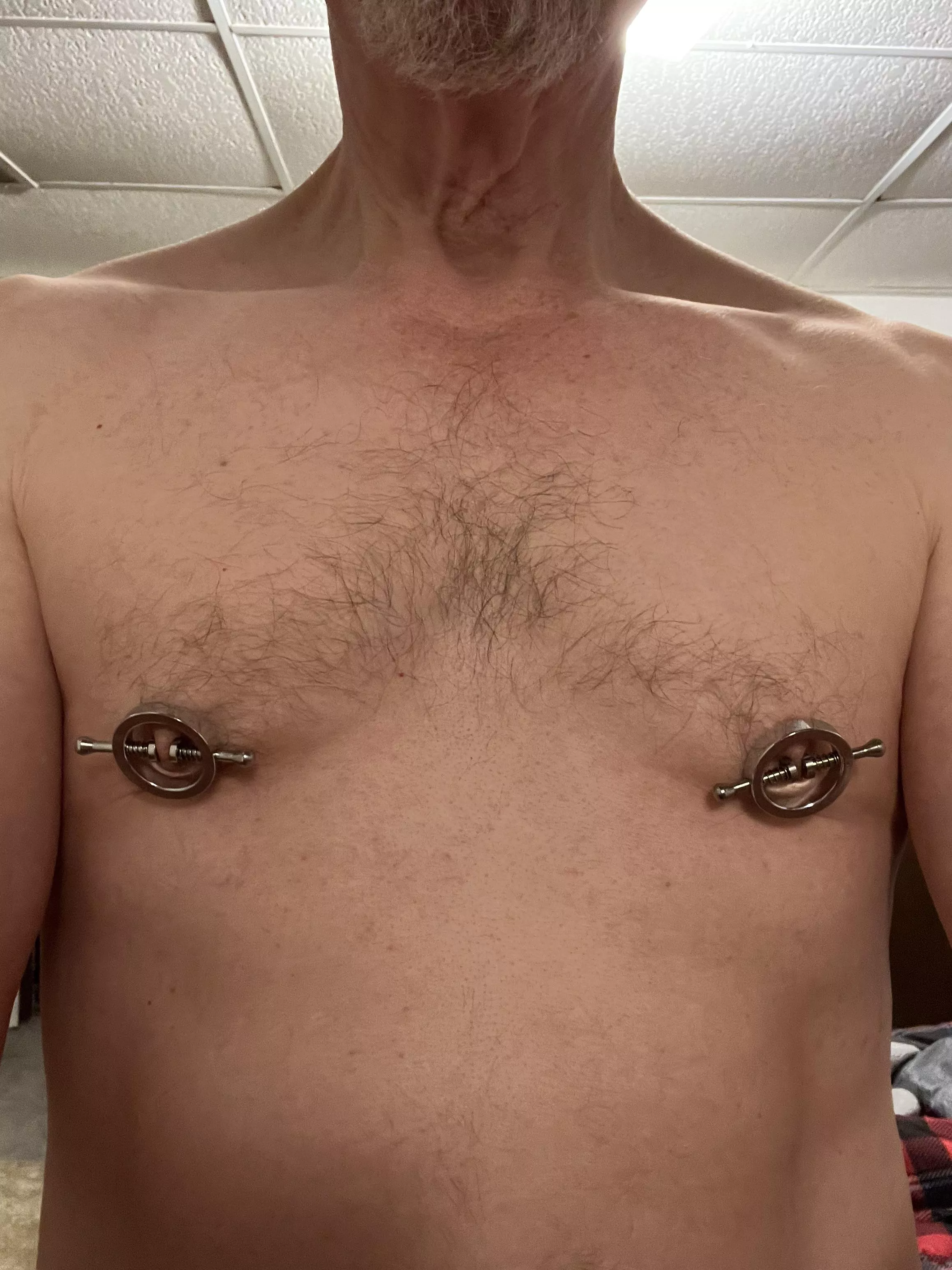 Luv how these are heavy enough to pull down on my nipples