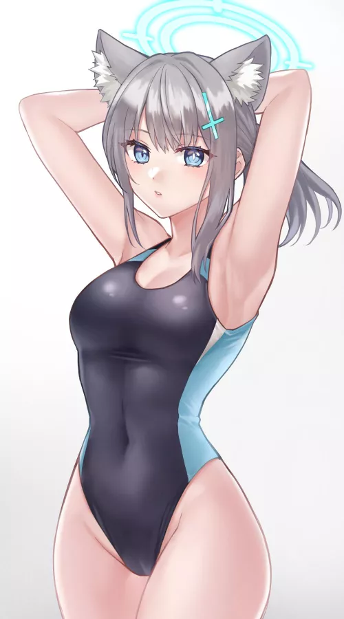 Posing in a sexy swimsuit