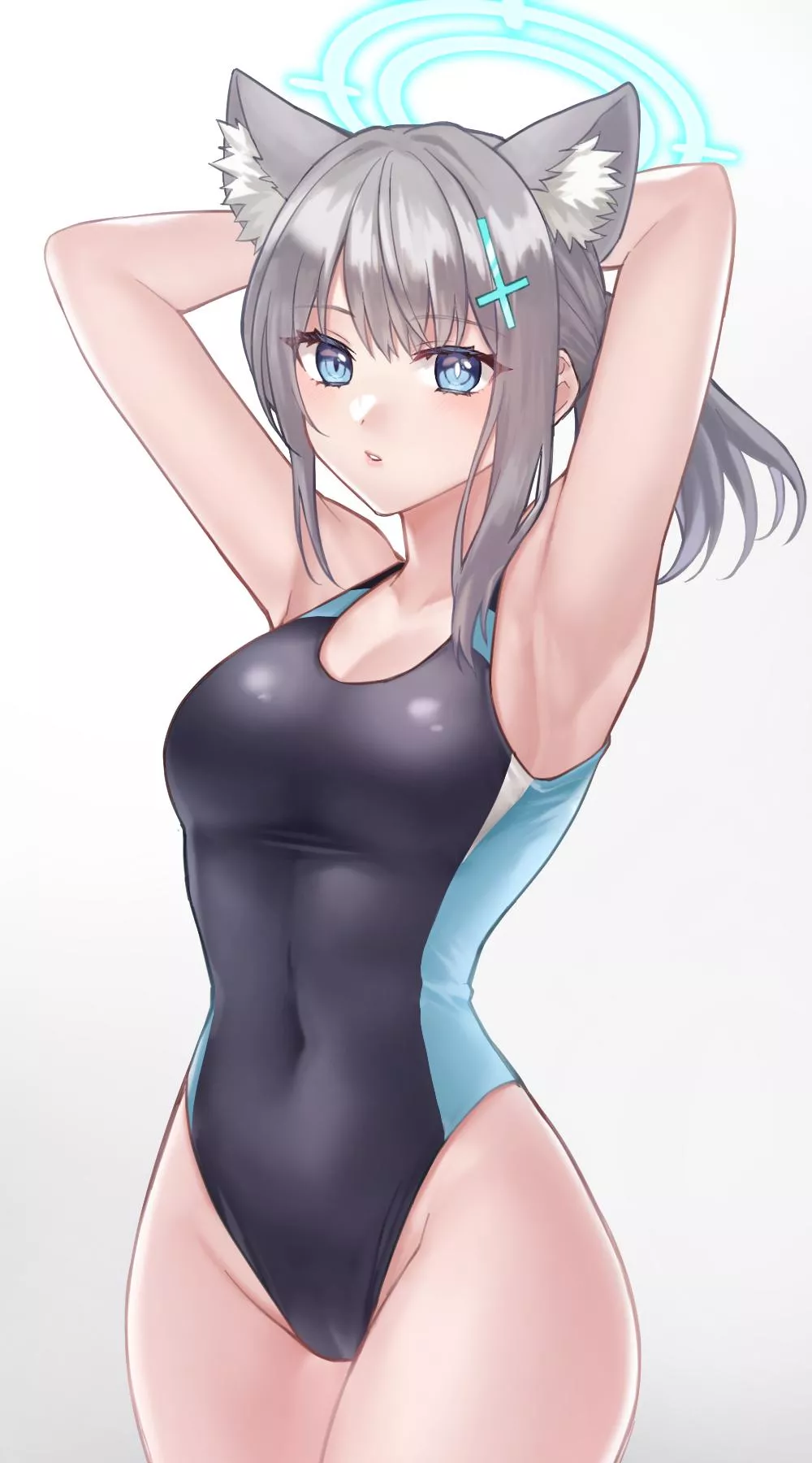 Posing in a sexy swimsuit