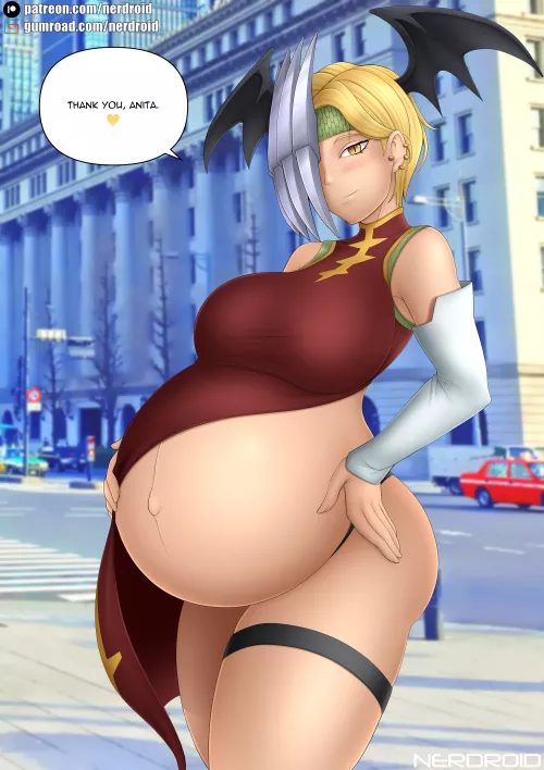 Pregnant Ryuko from My Hero Academia(NerDroid's Art)