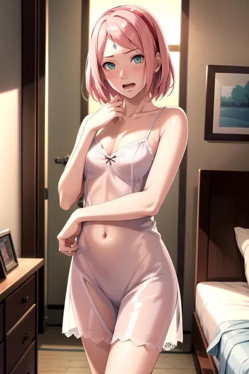 Sakura ready for bed