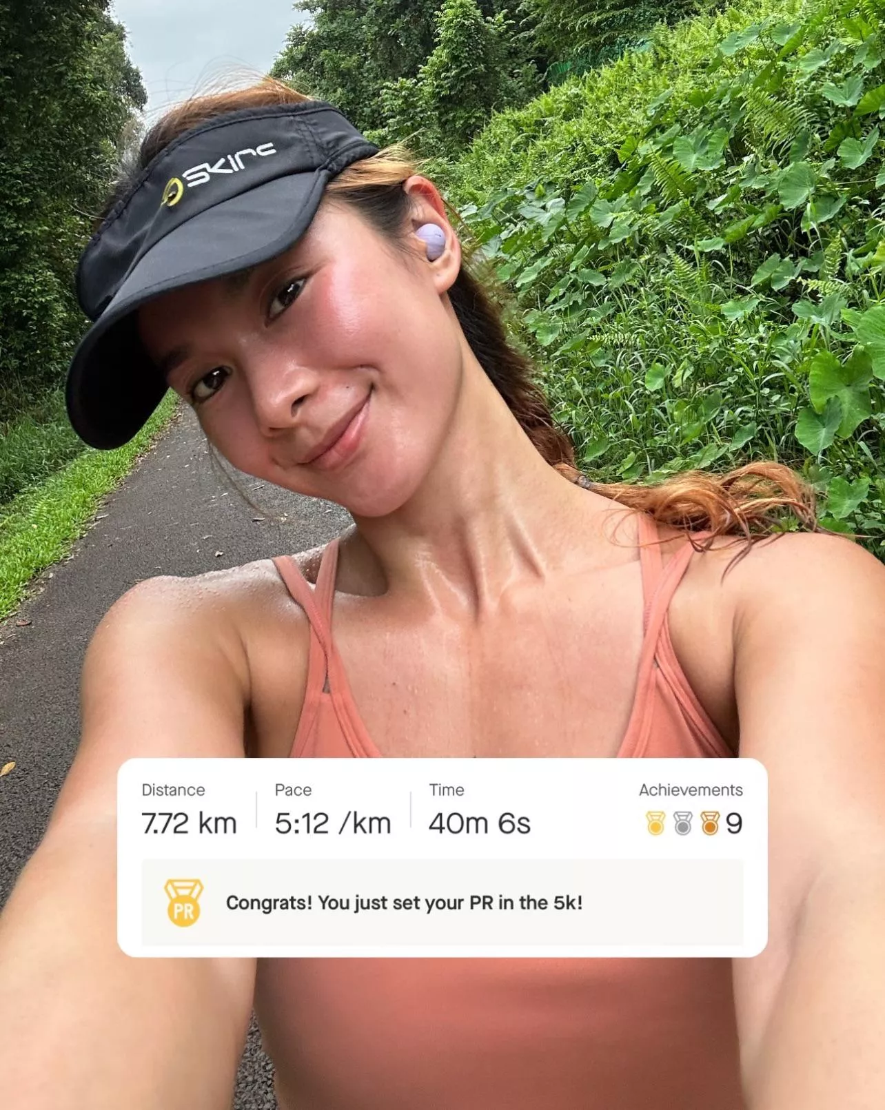 Sweaty fit asian