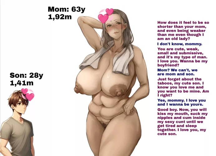 Tall old sexy mom and her small son [incest] [milf] [tall girl] [old woman] [mother]