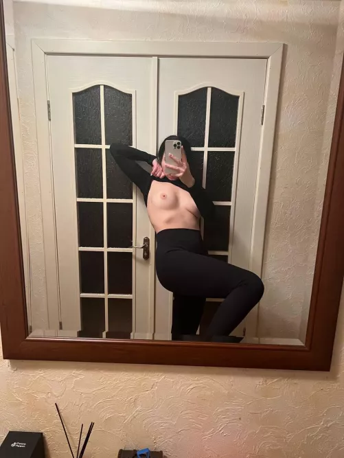 The mirror sees my gorgeous breasts more often than anyone else