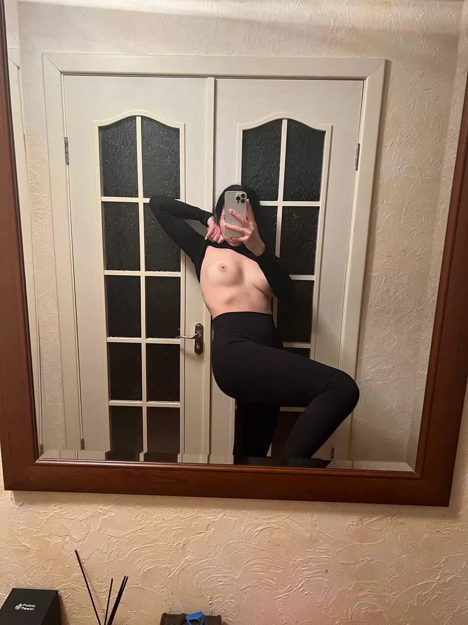 The mirror sees my gorgeous breasts more often than anyone else