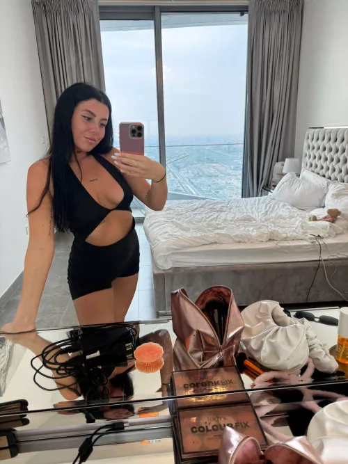 with the right attitude, even a boring black top looks sexy