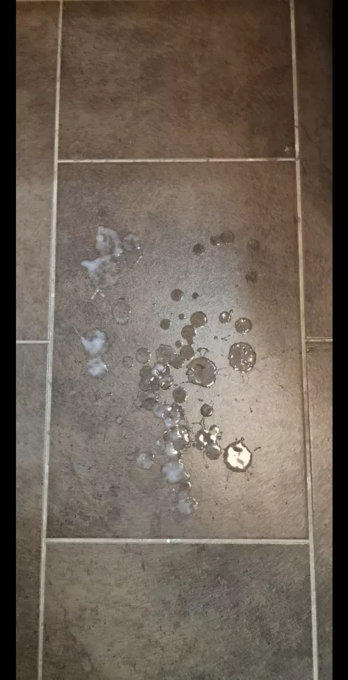 A redditor wanted to see my cum on a dark background, I thought I'd share it with you all too. 