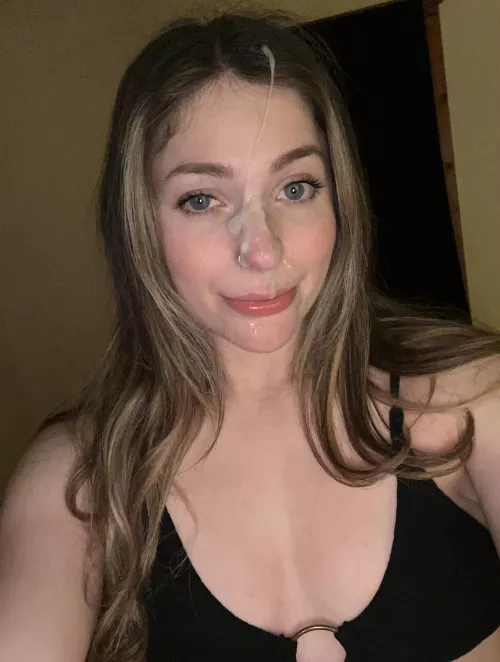 Aim for my face and let’s see where it lands