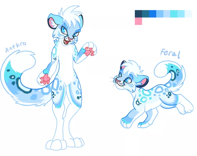 Blue Leopard Boi 💙 - Adoptable (Art & Design by Me!)