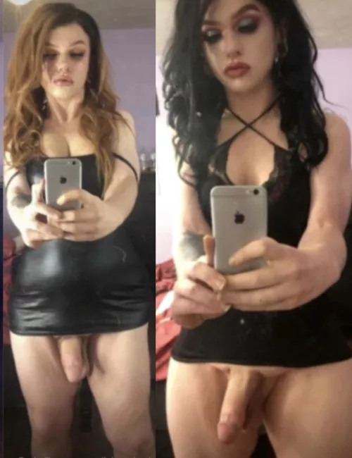 Doesn’t my dick look delicious in mirror selfies? 🖤 What would you do with it? 