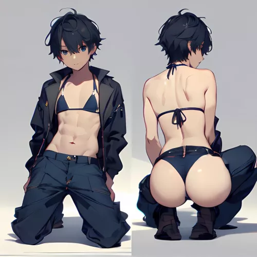 Femboy with surprise