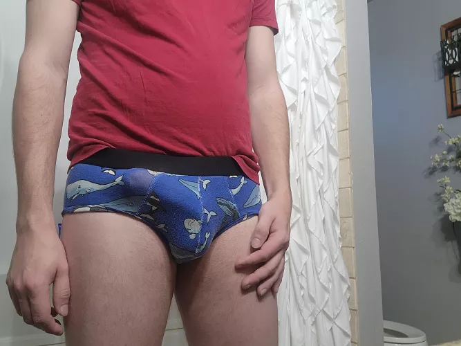 Getting ready for work, love these briefs
