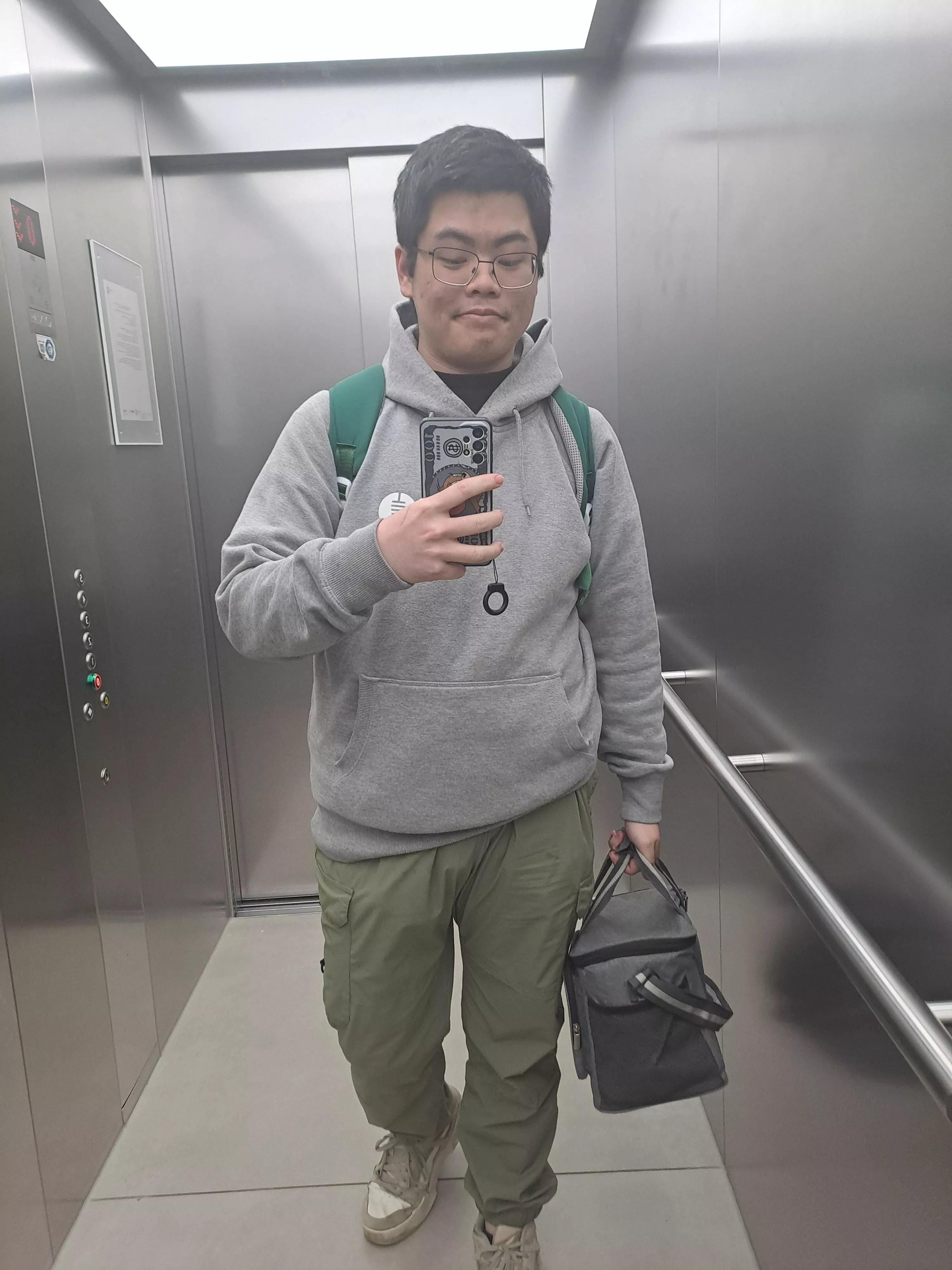 I took the selfish in a hurry