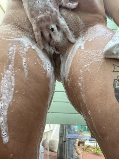 Just a dirty piss slut getting cleaned up just to be used as a cum dumpster later :)