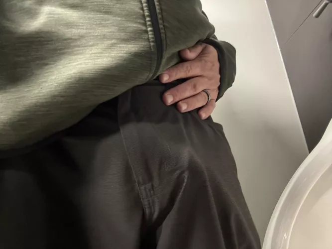 Ladies in the office told me my new pants look great…meanwhile these pants are old, just first day with no undies