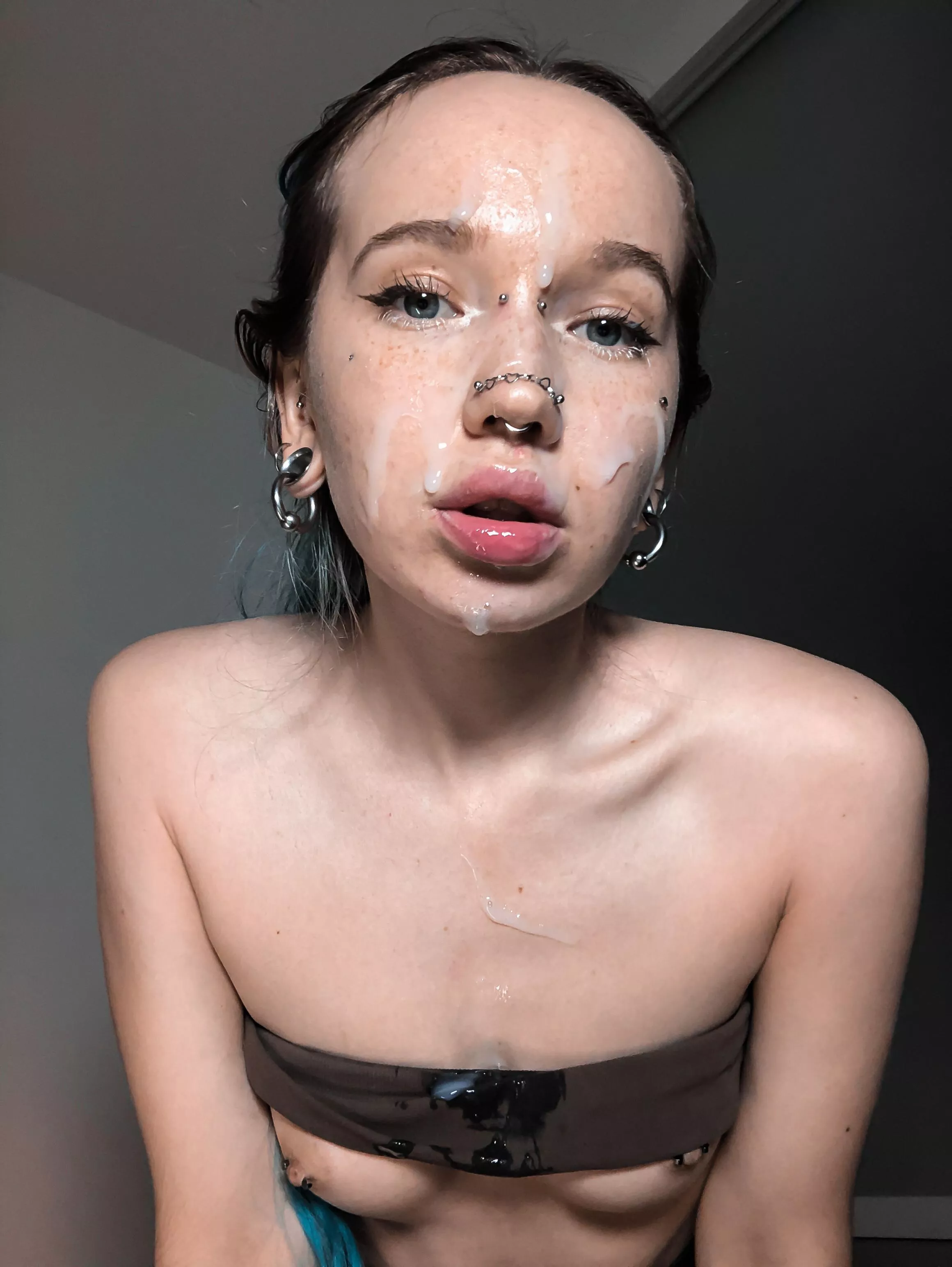 My face is tired but beautiful from these guys' cumming