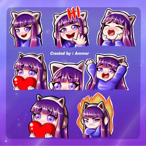 My First time drawing emotes I was used to draw anime . Any suggestions?