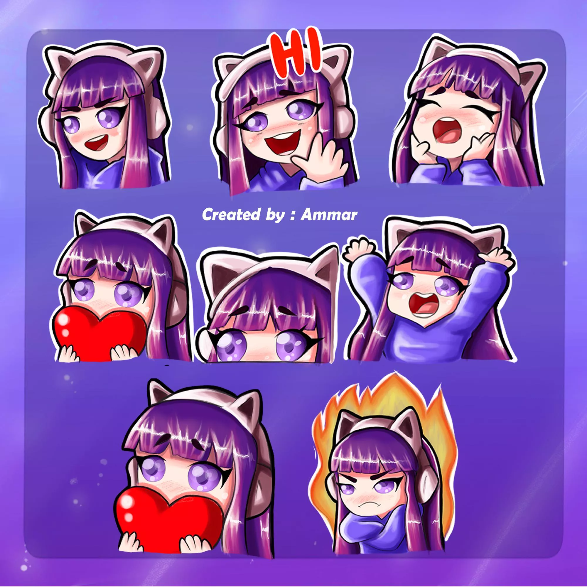 My First time drawing emotes I was used to draw anime . Any suggestions?