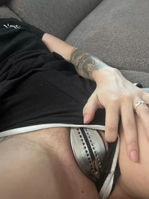 No panties allowed with the belt on