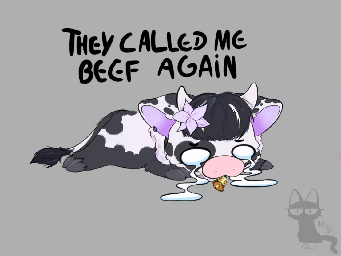 Pain creature ych for a little moo on vgen, i love cows they are such cute critters, dont call them burgers or beef <3