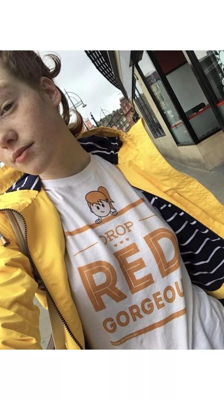 Redhead model in Leeds