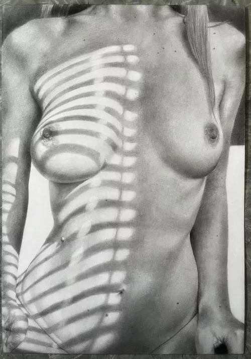 Sun Stripes, Graphite drawing by me