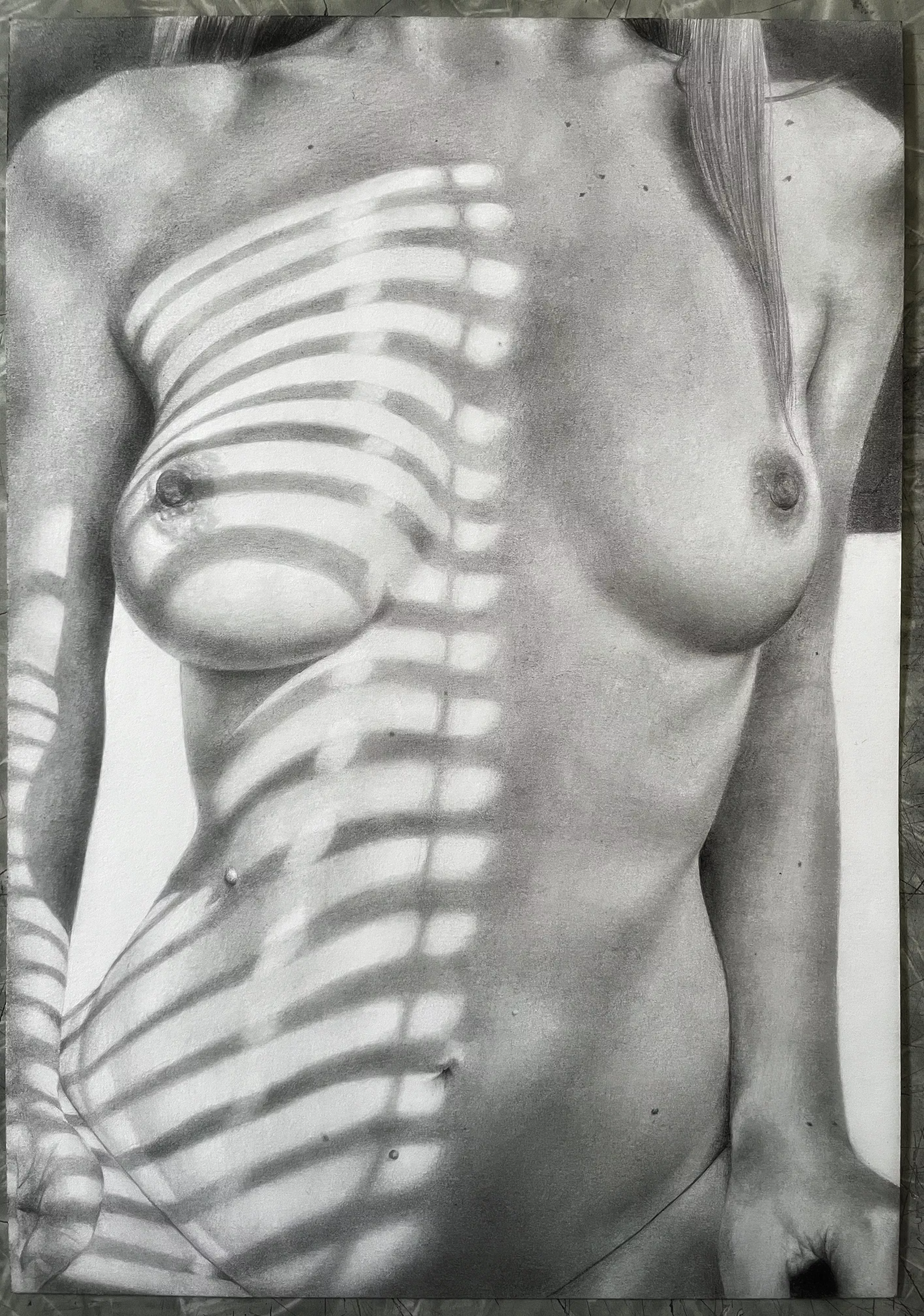 Sun Stripes, Graphite drawing by me