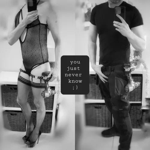 You just never know what one has on underneath 😈