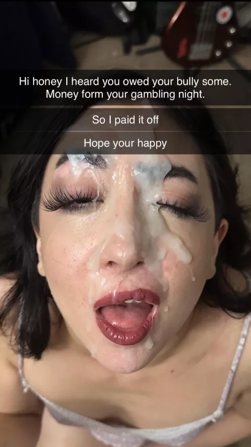 Your girlfriend paid off the money you owed your bully