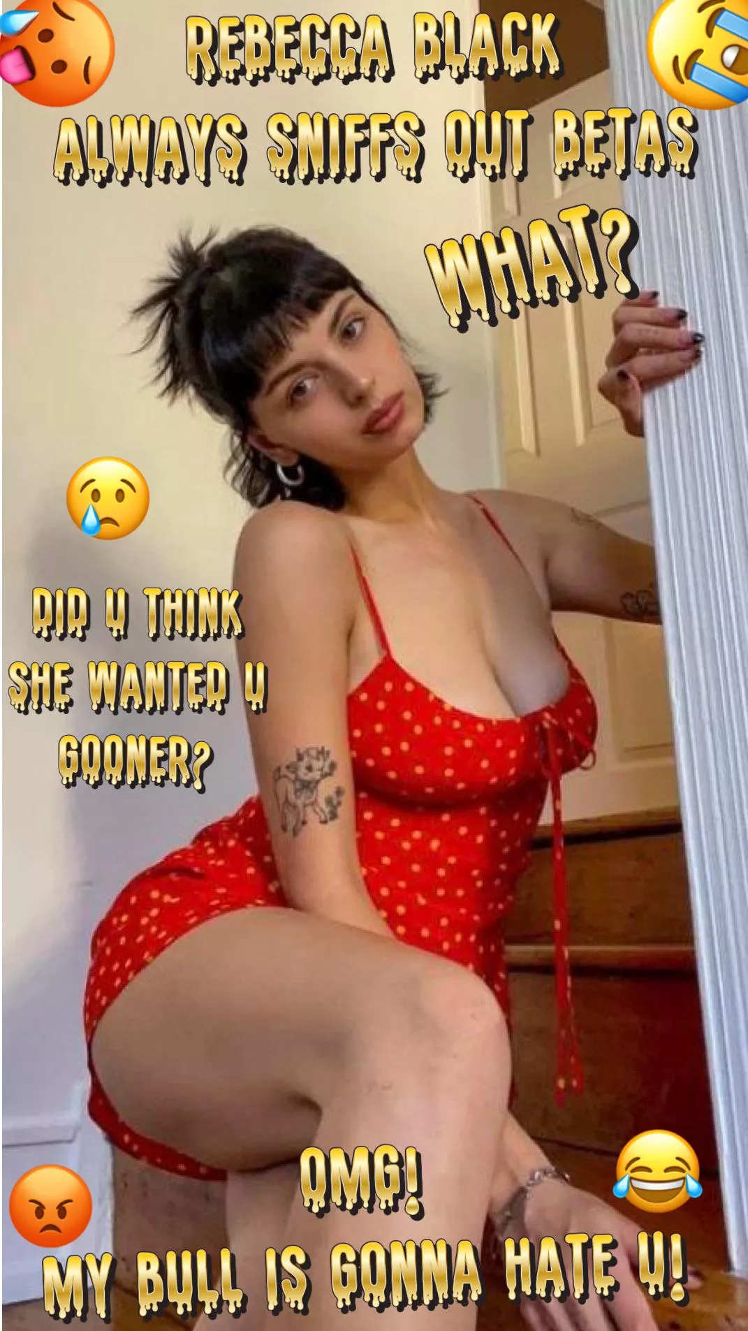 A little Rebecca Black gooner Femdom cap I made