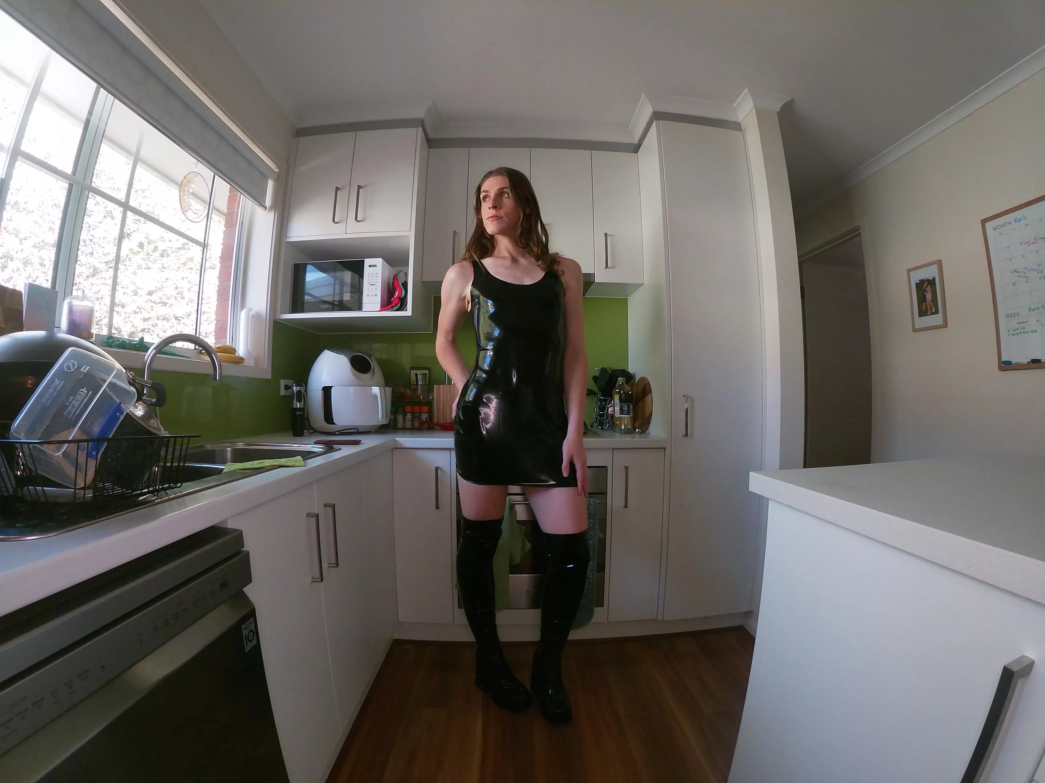 I love my shiny latex dress