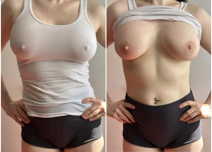 I think my sweaty tits look better exposed 