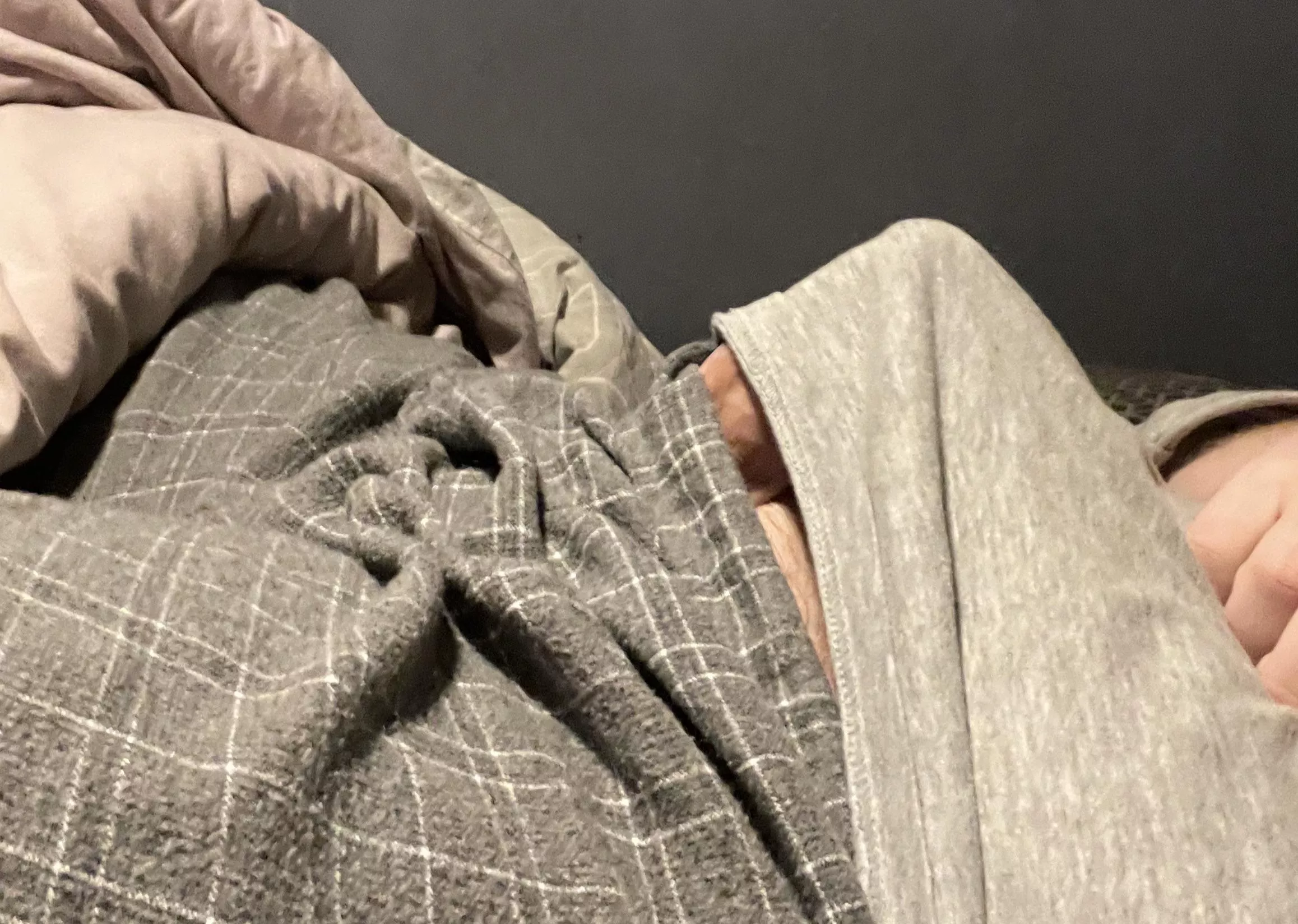 It’s even poking through the shirt