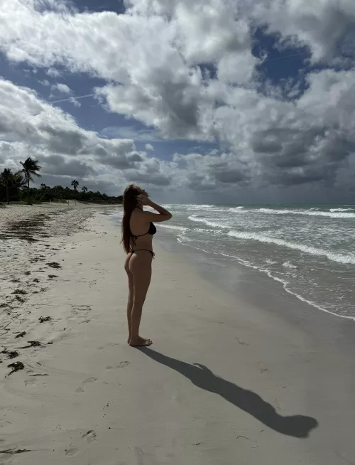 Lots of beautiful beach view and very little bikini