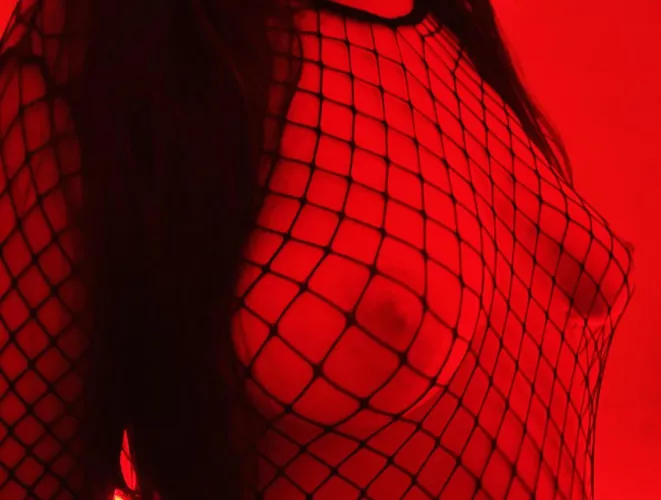 My ghost nipples escaping from the fishnet