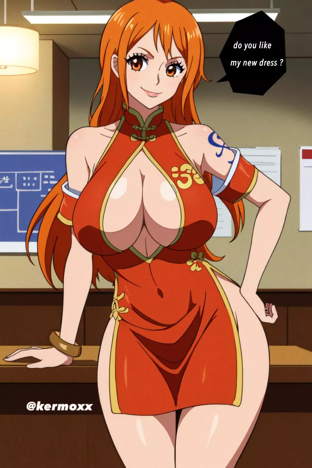 Nami bought a new dress