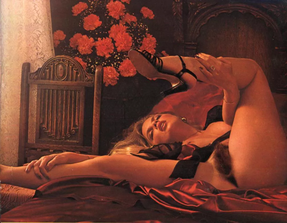 Nancy Suiter, such a lovely spread.  Men Only magazine 1978