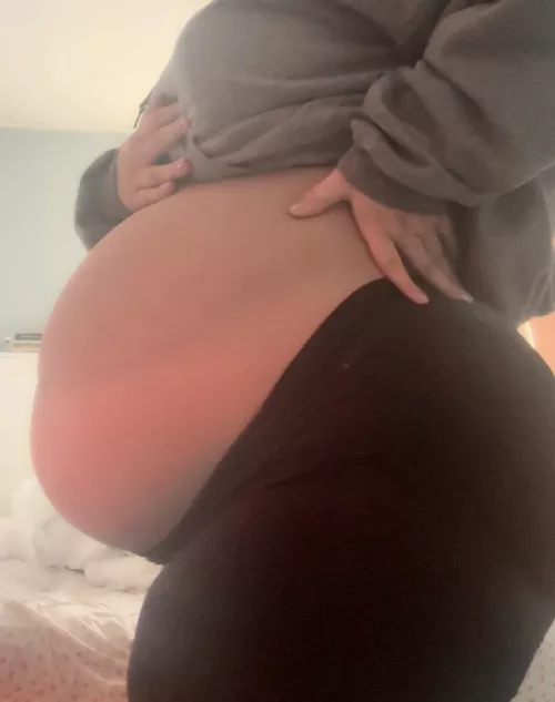 painfully stuffed belly