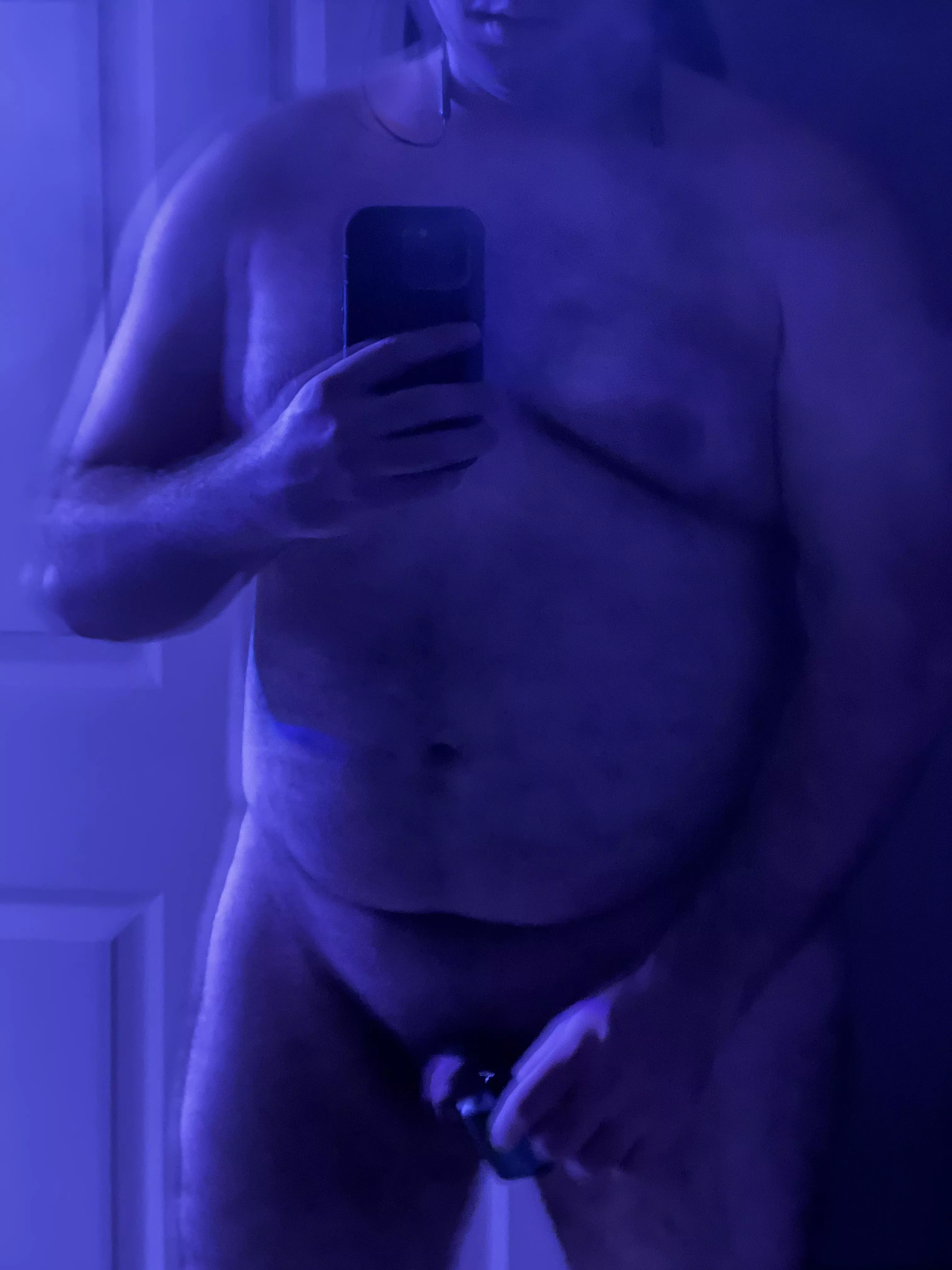 Thought I looked hot in blue light