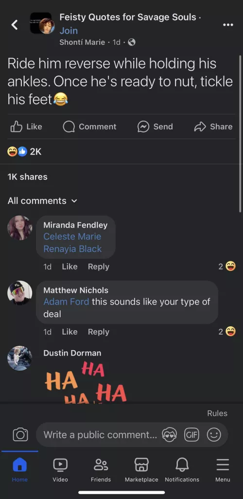 Tickling posts/meme’s in the wild 😂