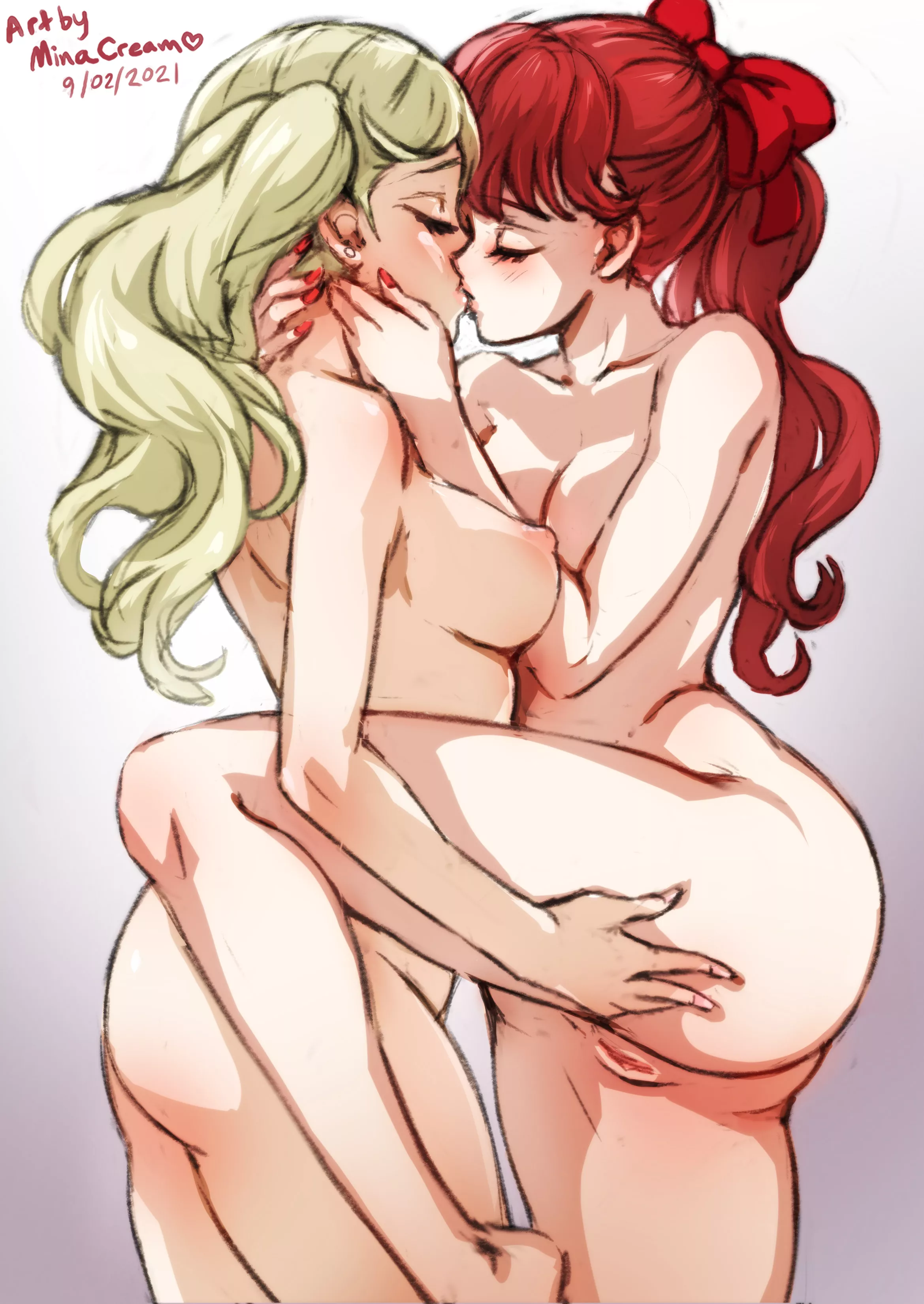 Ann and Kasumi's naked embrace