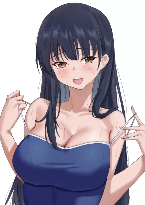 Anna Yamada In Her School Swimsuit 