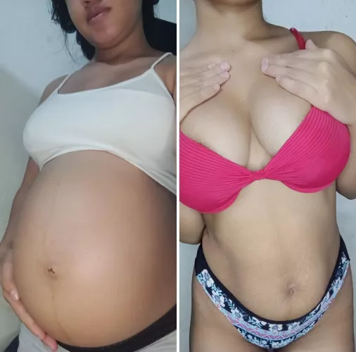 before and after daddy. How does it excite you more? do you like breast milk? 😋😋