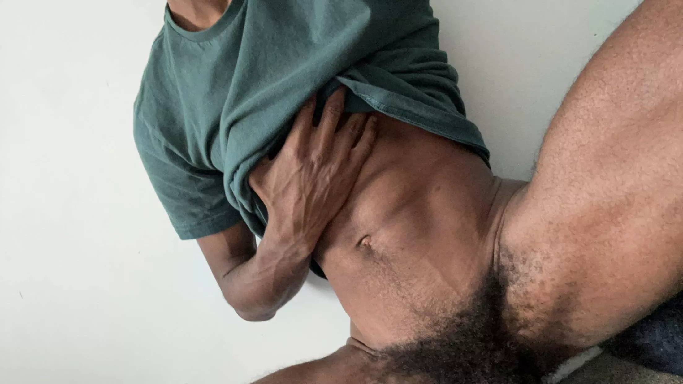 Bush and legs spread