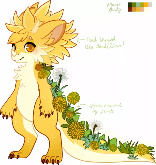 Dandelion Dragon - Adoptable (Art & Design by Me!)