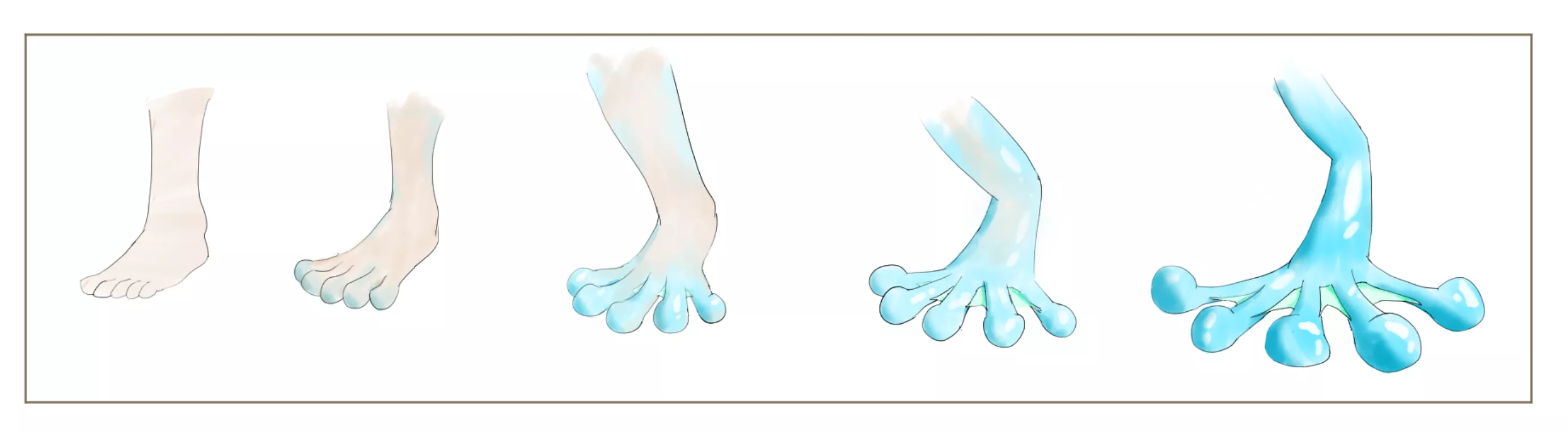 Frog 5-step Foot Transformation