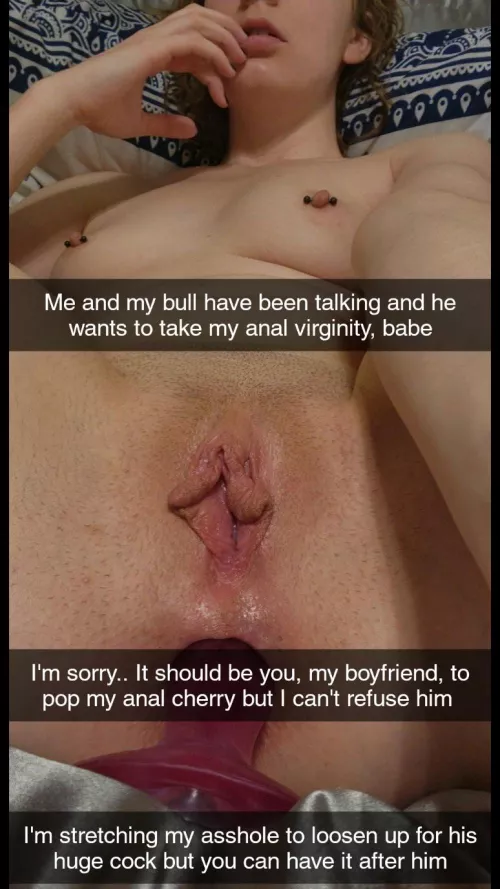 Her bull wants to take her anal virginity but you can't have her ass after him
